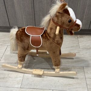 Plush Brown Rocking Horse Toy 🧸